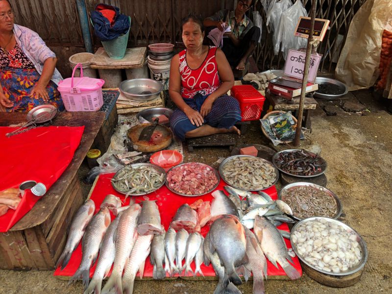 Yangon: mercato alimentare [Foto: GoTellGo, CC BY NC ND]