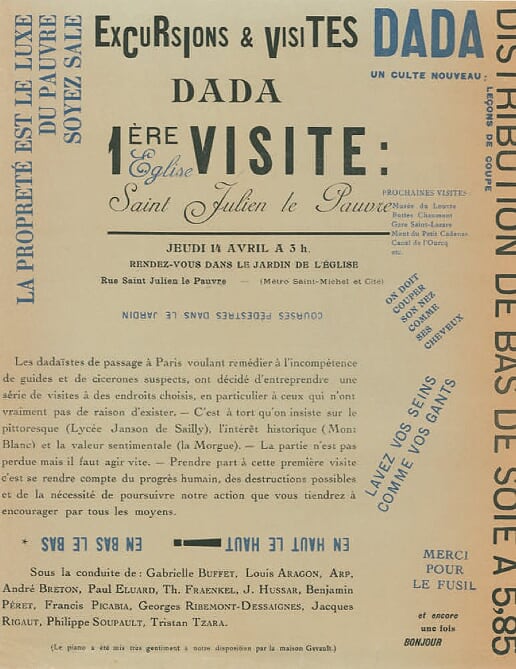 Manifesto Dada delle visite del 1921