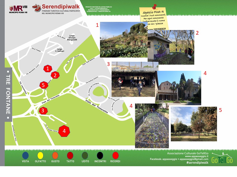 Serendipimap nell'area di Tre Fontane [Associazione culturale GoTellGo, CC BY SA]