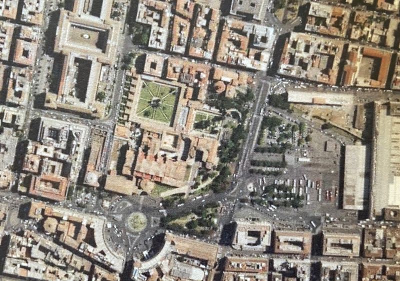 Area delle Terme di Diocleziano (Fonte: Googlemaps)