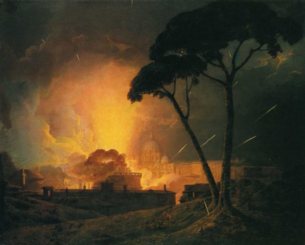 Birmingham, Birmingham Museum and Art Gallery, Joseph White of Derby, L'annuale girandola a Castel S. Angelo, 1775