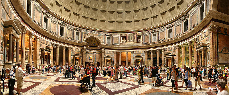 Interno del Pantheon [Fonte: Wikimedia Commons, CC BY SA 2,5 foto di Stefan Bauer]