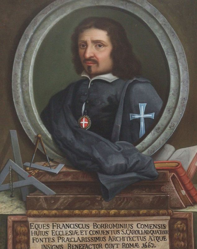 Ritratto di Francesco Borromini custodito nella sagrestia di San Carlo alle Quattro Fontane [Fonte: Wikipedia, PD]