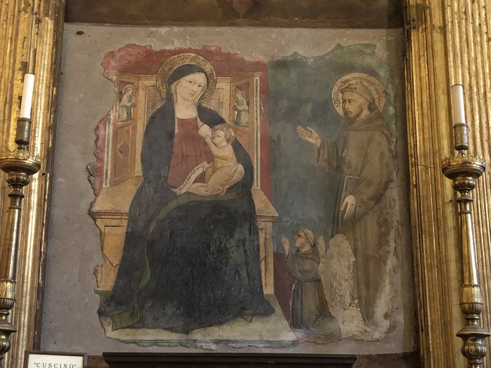 Stroncone, il Convento di San Francesco, Madonna in trono col Gesù lattante [Foto: Associazione culturale GoTellGo, CC BY NC SA]