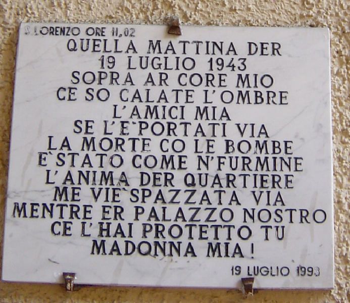 Lapide in Via dei Ramni (Foto: Associazione culturale GoTellGo, CC BY NC SA]