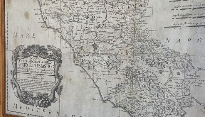Mappa dello Stato pontificio nel XVIII secolo [Foto: Associazione culturale GoTellGo, CC BY NC SA]