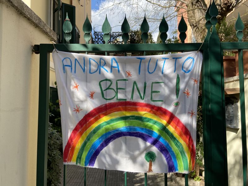 Andrà tutto bene, Roma 2020 [Foto: Maria Teresa Natale, CC BY NC SA]