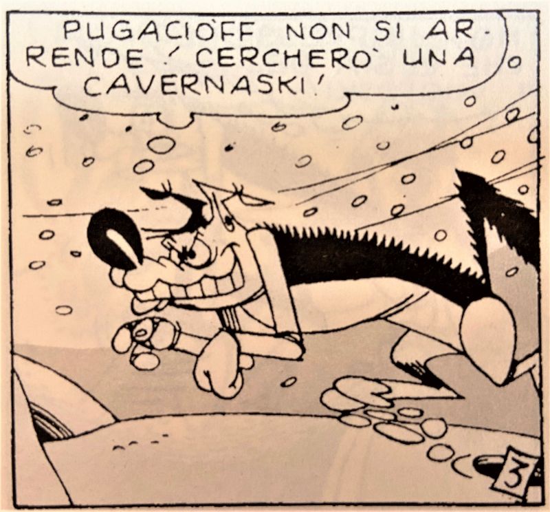 Il lupo Pugaciòff [Fonte: Giorgio Rebuffi, Pugciòff & dintorni 1963-1965, ed. Annexia]