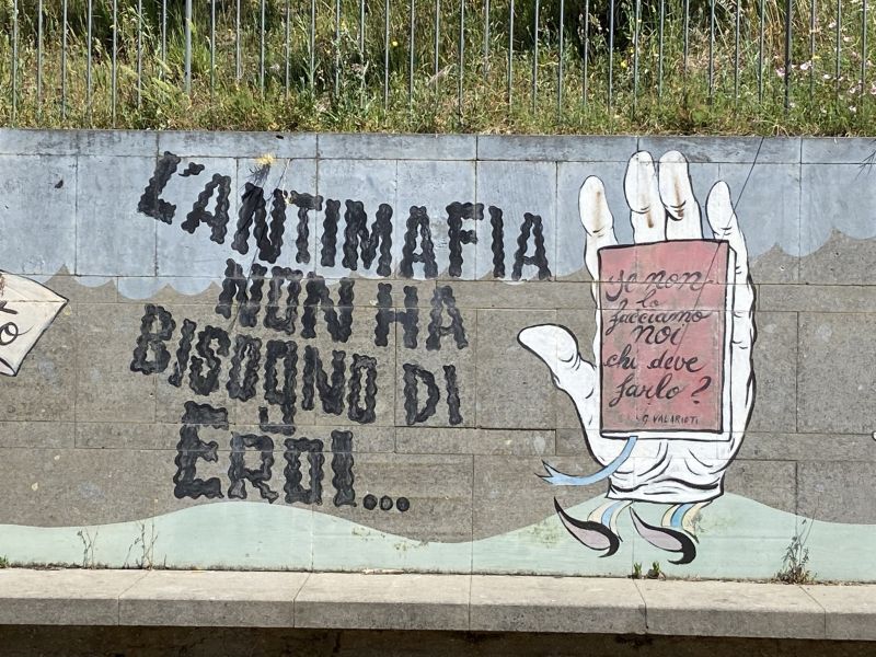 Borgata Finocchio: l'antimafia non ha bisogno di soldi [Foto: Associazione culturale GoTellGo / Maria Teresa Natale, CC BY NC SA]