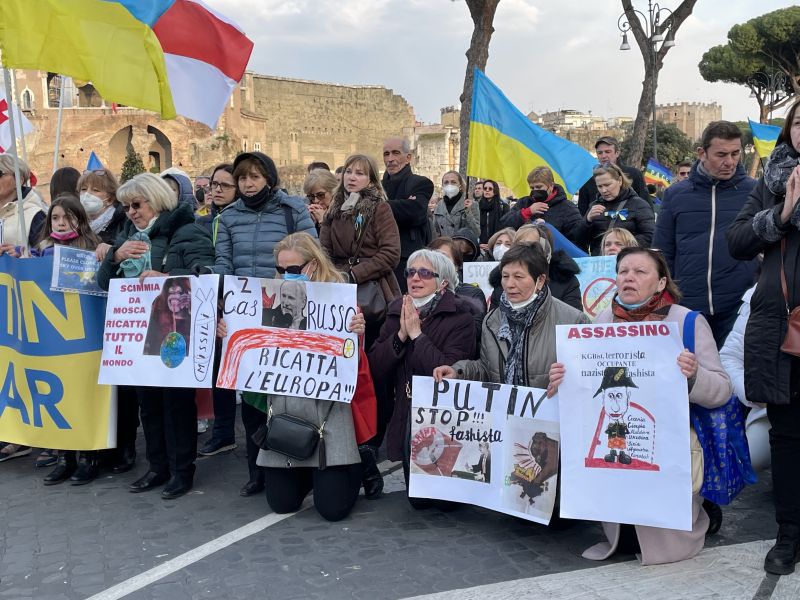 Manifestazione della comunità ucraina per la pace, Roma, 6 marzo 2022 [Foto: Associazione culturale GoTellGo / Maria Teresa Natale, CC BY]