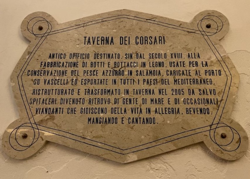 Trapani. Taverna dei Corsari [Foto: Maria Teresa Natale, CC BY NC SA]