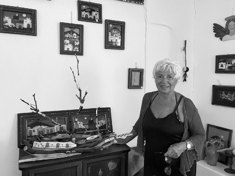 Paola Saffioti nella sua casa-galleria d'arte [Foto: Maria Teresa Natale, CC BY NC ND]