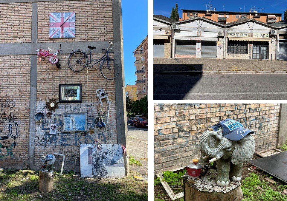 Installazione artistica spontanea in via Attilio di Vico [Foto: Maria Teresa Natale, CC BY NC SA]