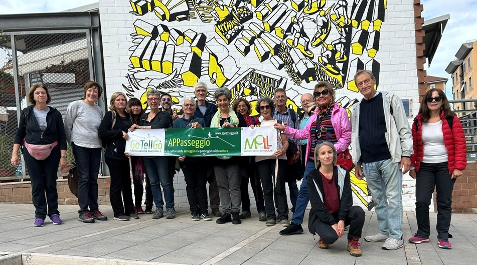 Foto di gruppo a Torre Spaccata, 20 ottobre 2024 [Foto: Maria Teresa Natale, CC BY NC SA]