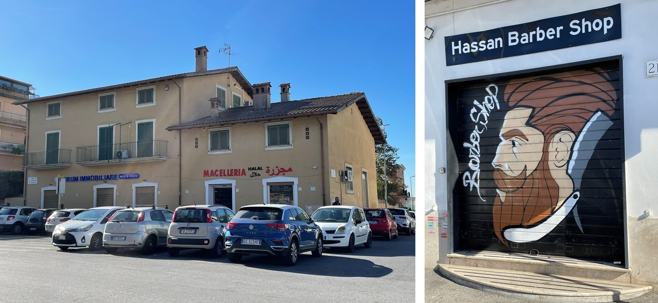 Botteghe in piazza del Torraccio di Torrenova [Foto: Maria Teresa Natale, CC BY NC SA]