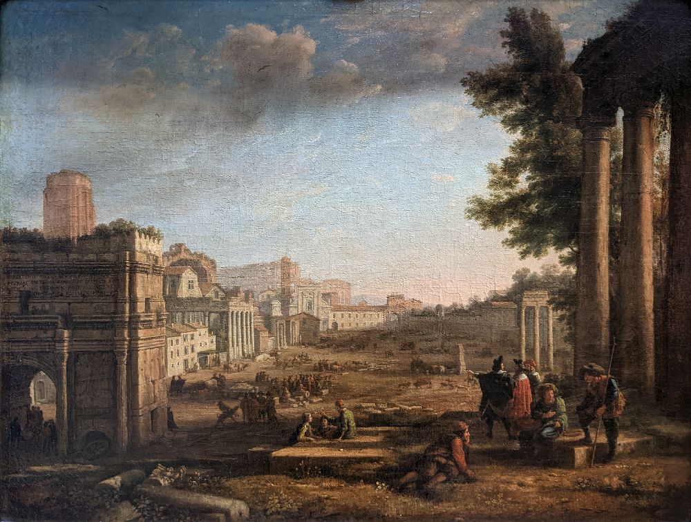 Claude Lorrain, Veduta del Campo Vaccino, circa 1636, Parigi, Louvre, inv. 4713 [Wikimedia Commons, Pubblico dominio]